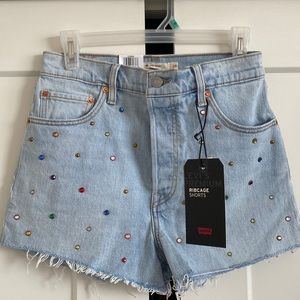 WOMENS Levi’s Ribcage Denim Shorts
